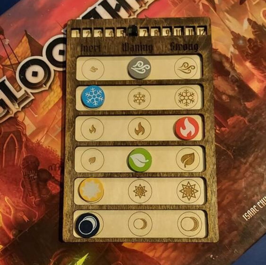 Handmade Laser Cut Gloomhaven Element Tracker Upgrade Etsy