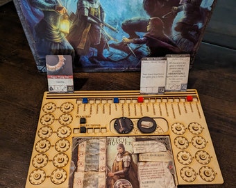 Handmade Folklore the Affliction Wooden Player Organization Boards, RPG, Boardgame, Organizer