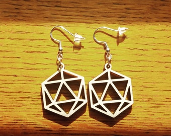 Handmade D20 Earrings