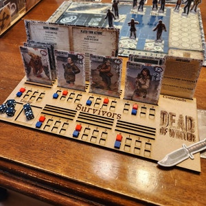 Deluxe Handmade Dead of Winter Player Organizer Boards, Dashboards, Tracker, Organization, wooden