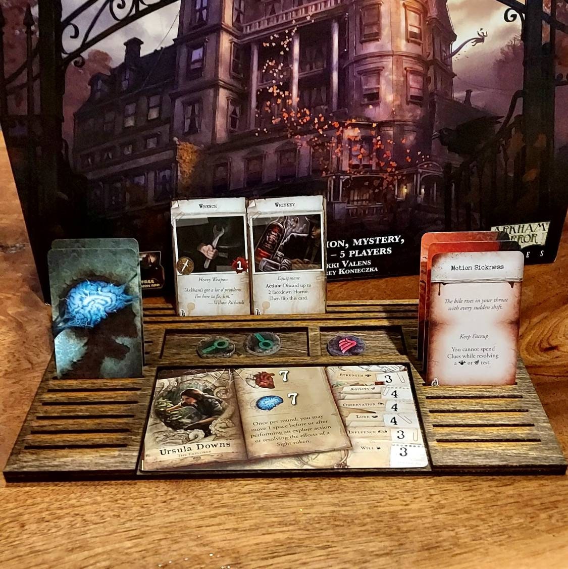 Handmade Lasercut & Engraved Wooden Mansions of Madness (2nd edition) Player Dashboards (1-5 packs)
