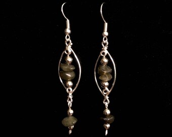 Crystal Dangling Earrings - Handmade