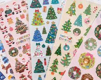 Christmas Holiday | Pick 1 | Sticker Sheet | Active Corp | Gold Accents