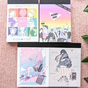 Mini Memo Pad - Girls-  Hallyu Inspiration Japanese Stationery Paper for Penpals Snailmail kpop bujo journaling notes fashion wiwt