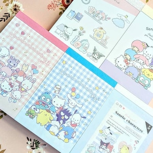 Hallo Kitty und Freunde | Mini-Notizblock Notizblock | Lizensierte SANRIO | aus Japan | Pompurin My Melody Kuromi