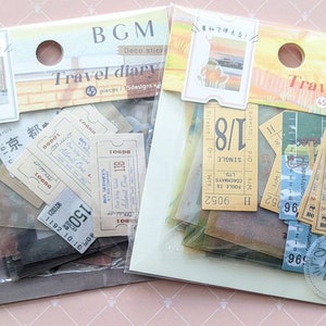 ABSTAND | Sunny Landschaft Reisetagebuch Stickers 2022 - BGM JAPAN - Schreibwaren Geschenk für Penpals snail mail journaling - Authentisch aus Japan