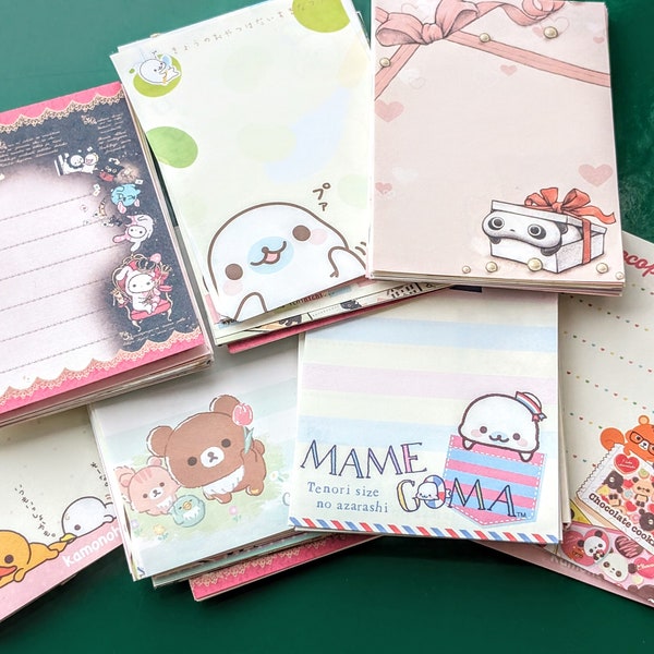 SAN-X mini memos paper|  40pcs grab bag  | kawaii paper kit  |  variety | Authentic from Japan