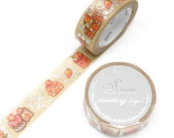 SAIEN Variety Gold Silver Foil Washi Tape | Pick 1 | 15 or 20 mm x 10m | Made in Japan | Cherry Blossom Animals