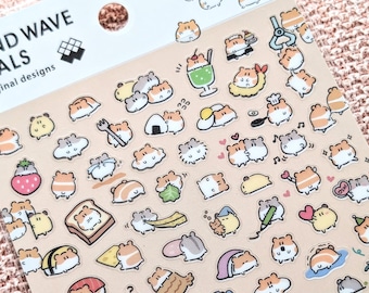 Hamu Hamster klare Aufkleber | MINDWAVE Japan, Mini Kawaii Tiere