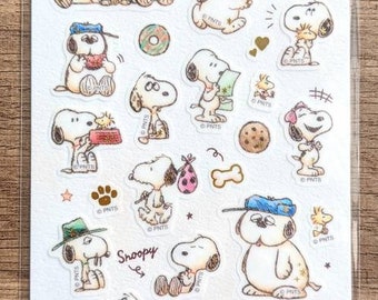 Snoopy Peanuts - KAMIO Japan Sticker Sheet CLEARANCE