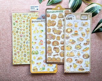 Piyokomame Chickie Sticker Sheet | MINDWAVE Japan Bakery Food Cafe Stickers