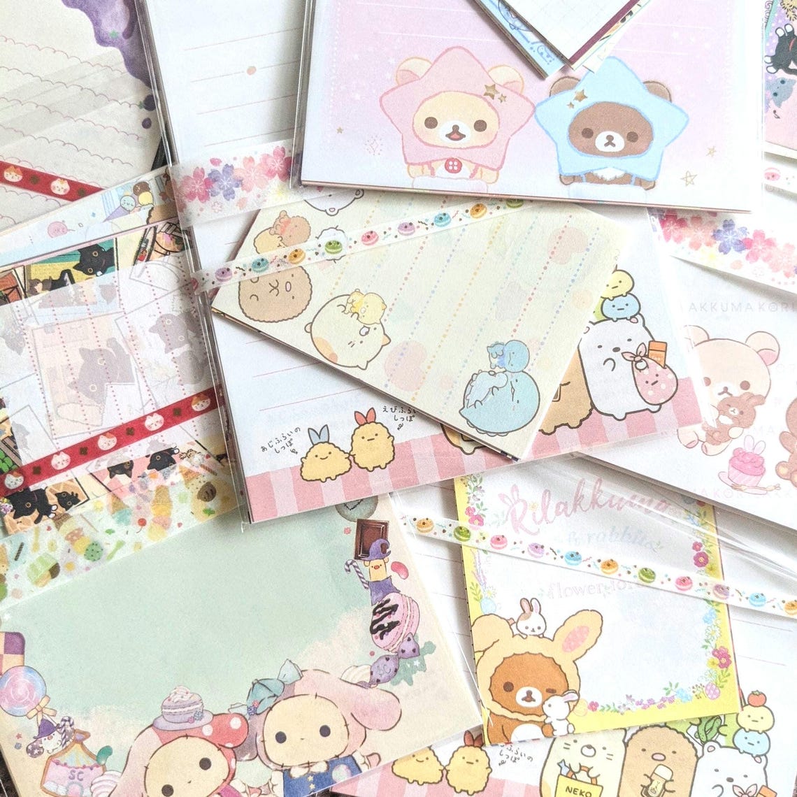 25 Pcs SAN-X | Large Note Paper Sampler Kit | 4