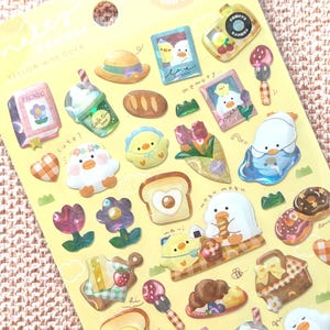 Melty Couleur Stickers | resin gel 3D holo glitter | Q-LIA | for Scrapbooks Penpals Planners Crafting Gifts