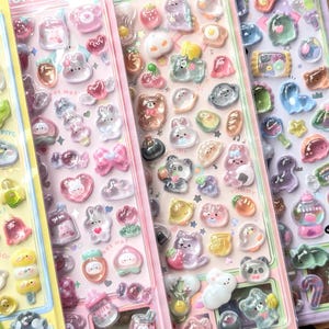 3D BONBON Sticker Tropfen Stick Siegel | Hartes Harz | Q-LIA |  Einzigartige und Kawaii-Deko-Höhle