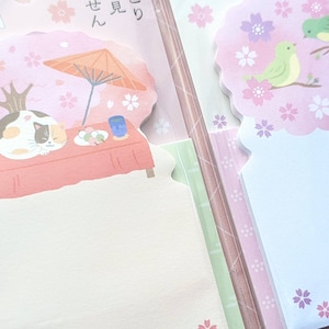 CLEARANCE Sticky Notes Cherry Blossom | 1 or 2 pcs set | Active Co | with Stand | Spring Hanami Festival