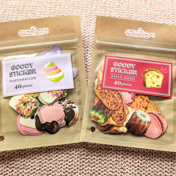 Goody Stickers | Flake Stickers | 1 pcs | MINDWAVE Japan | Marshmallows - Baked Goods | LIMITED QUANTITY