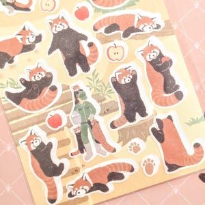 Red Panda Zoo Animals | NB Co | Paper Matte Texture | Pick 1 or Set | From Japan image 10