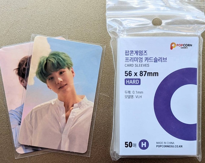 Popcorn Games Card Sleeves 56 X 87mm 50 Pack Hard 0.1mm Acid Free