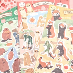 Red Panda Zoo Animals | NB Co | Paper Matte Texture | Pick 1 or Set | From Japan image 2