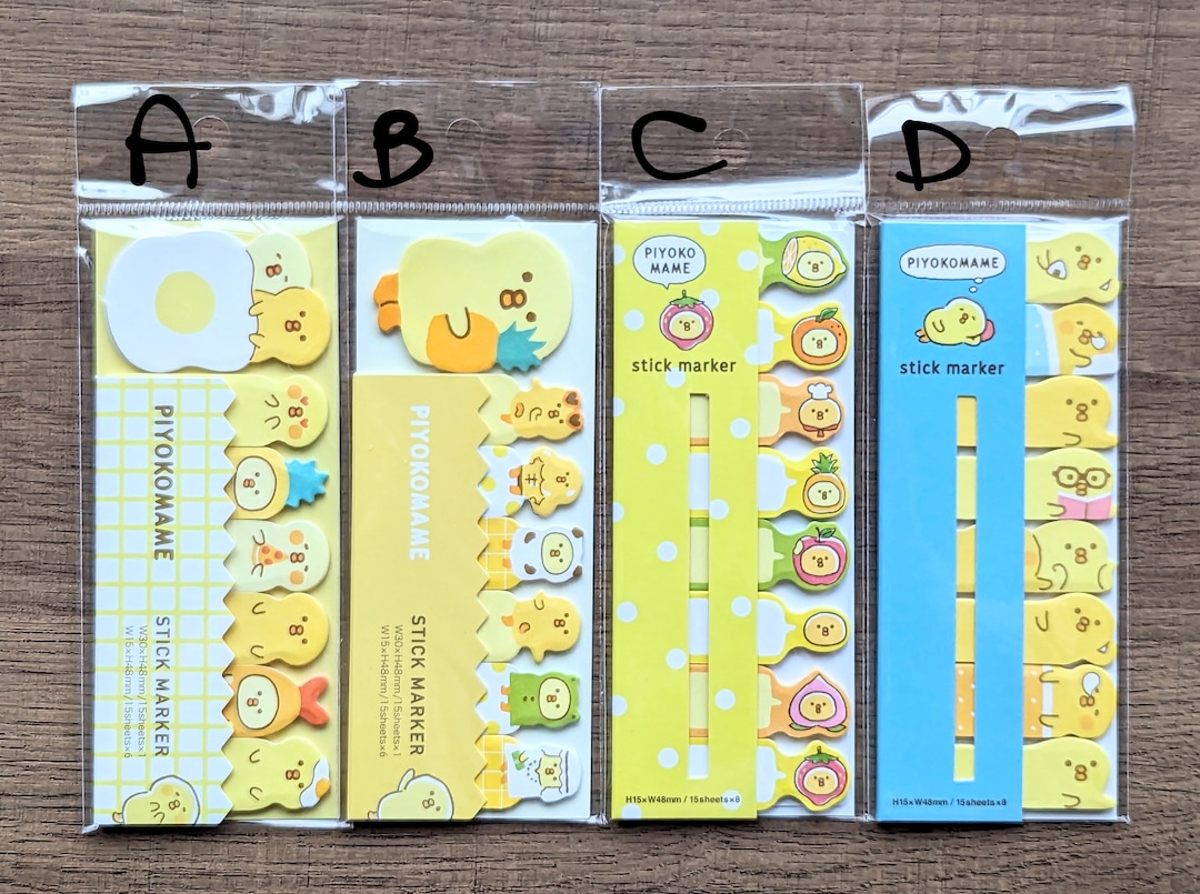 PICK 1 - Piyokomame Sticky Note Markers - MINDWAVE JAPAN - Yellow ...