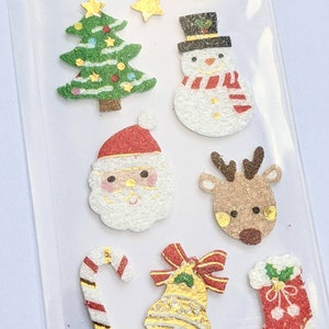 Feuille d'autocollants en feutre de Noël - NB CO JAPAN - Scrapbooking Penpals Planners Cards and Crafting