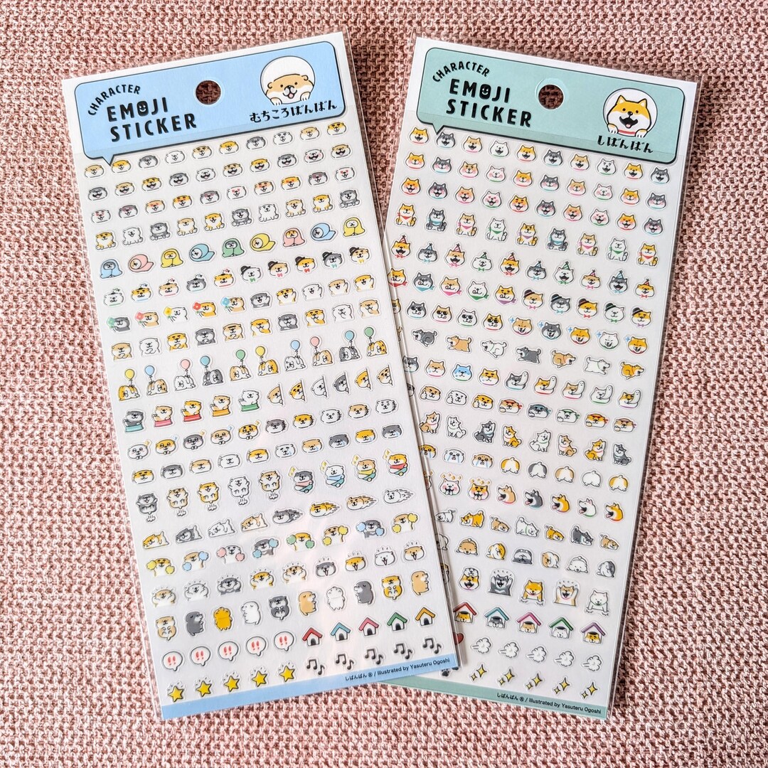 Tiny Shibanban Emoji Dog Stickers - MINDWAVE JAPAN - Etsy