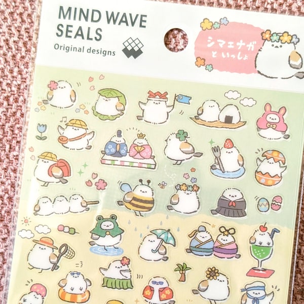 White Bird Stickers | MINDWAVE JAPAN | Sticker Sheet  journaling kawaii tiny and cute costume cosplay