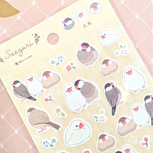 Macareux moine | Feuille d'autocollants |  Papier japonais mat |  NB Co. Fabriqué au Japon