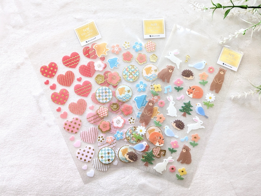 Fuzzy R Sticker Fuzzy Stickers | 1 or 3 Pcs Set | NB CO. | Gold Accents | Elegant ...