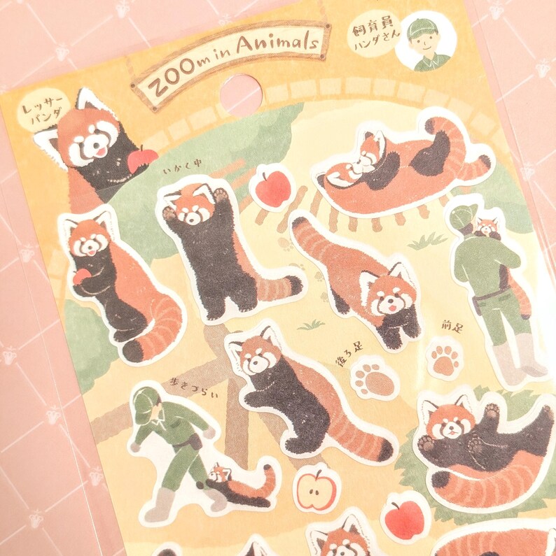 Red Panda Zoo Animals | NB Co | Paper Matte Texture | Pick 1 or Set | From Japan Red Panda