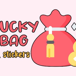 Surprise Sticker Lucky Bag - 10 fun kawaii sticker sheets or sticker packs stationary - free shipping
