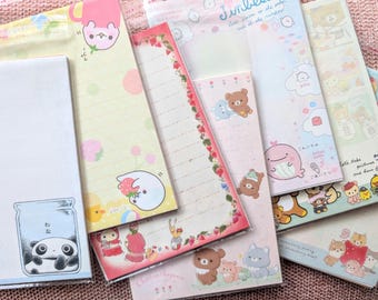 25 pcs SAN-X | large note paper sampler kit | 4"x6" | Japanese Stationery Paper |  Penpals Snailmail