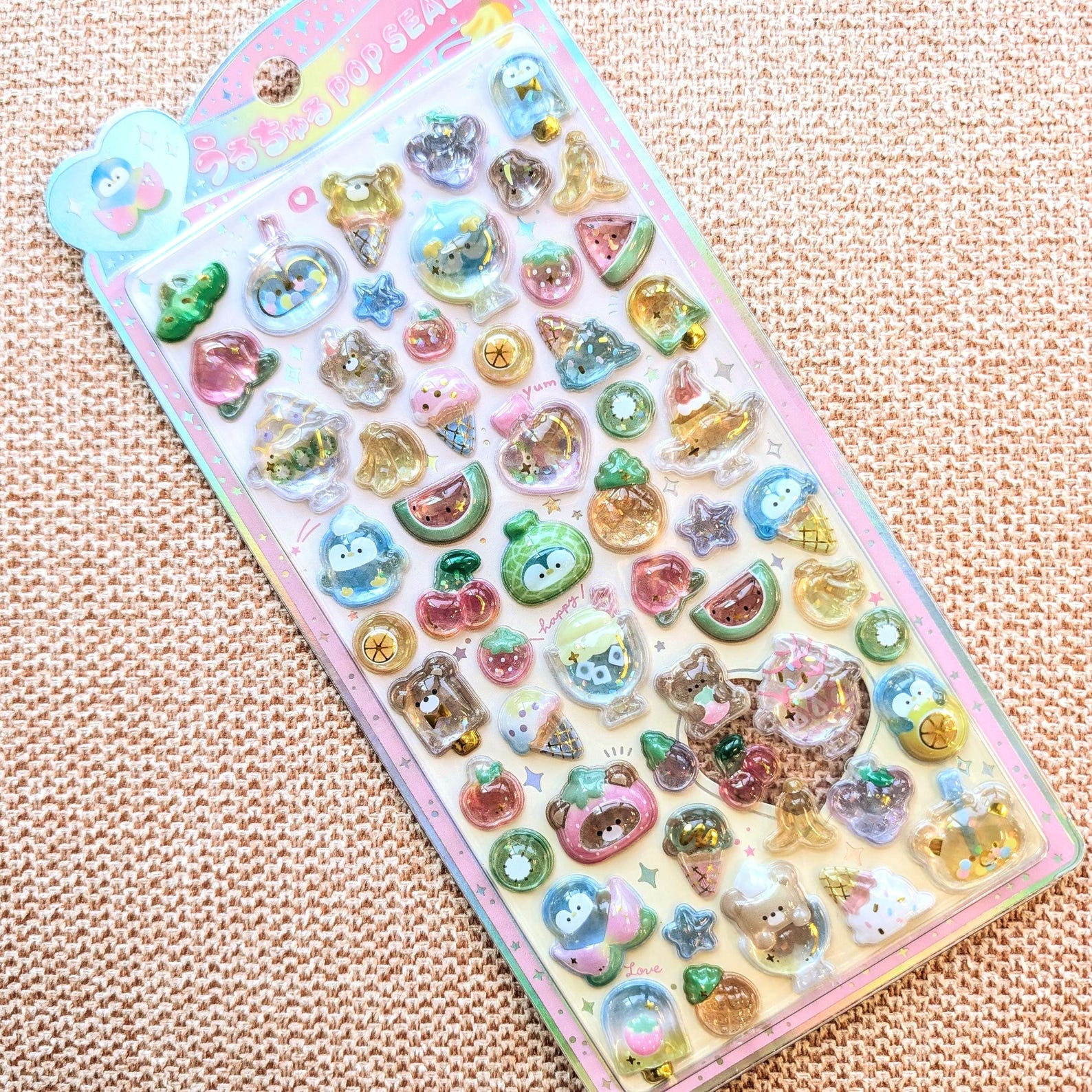 3D BONBON Popseal Sticker Drop Stick Seal | Hard Resin | CRUX | Unique ...