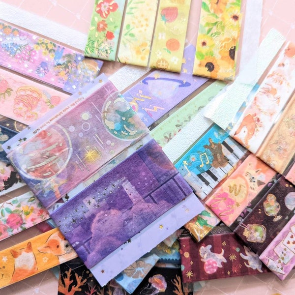 Mixed Washi Swatches -  BGM Japan Foiled Washi Tape - penpal snailmail paper planner decoration kit