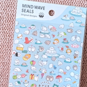 Vita sigillklistermärken | MINDWAVE JAPAN | Klistermärkesark för journaling kawaii
