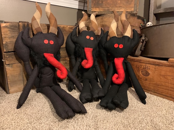LARGE Krampus Decoration:Handmade Christmas Devil Raggedy Plushie Doll