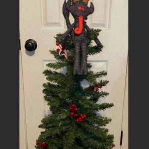 Grande décoration Krampus : Poupée en peluche diable de Noël faite à la main image 13