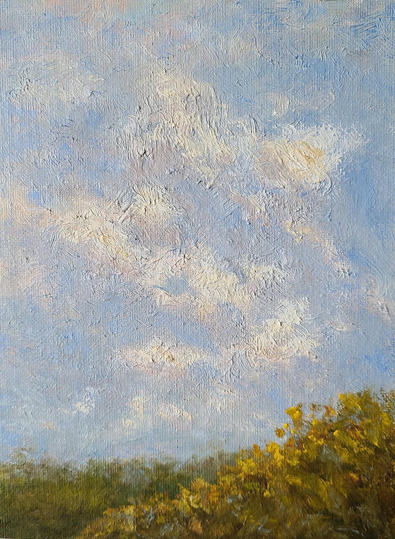 Cloud Dreams 2 Dreamy Impressionist Clouds Small Art Etsy UK