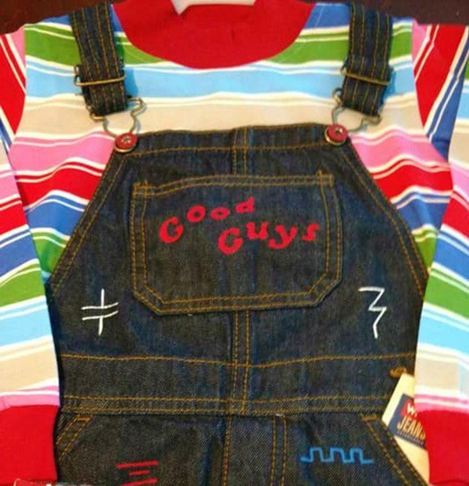 Chucky Costume kids Boy 2 3 4 5 toddler Overalls Shirt Costume | Etsy