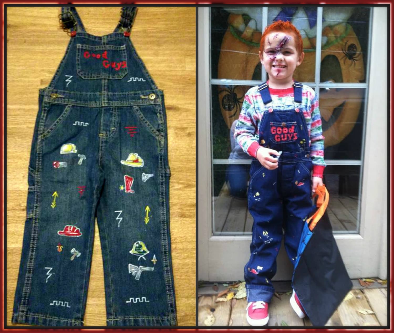Chucky Costume Baby Toddler Kids Overalls Only Good Guy Child's Play