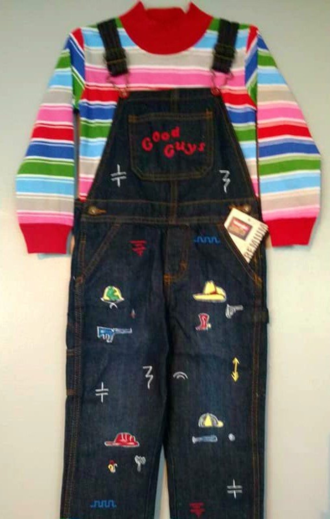 Chucky Costume Kids Boy 2 3 4 5 Toddler Overalls Shirt Costume Etsy