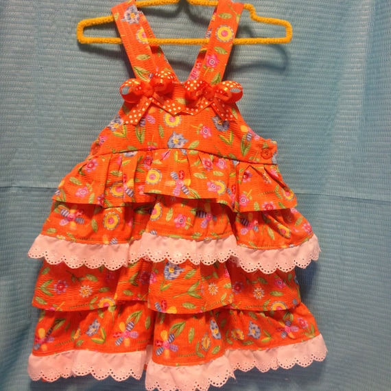 orange seersucker dress Womens East Orange Maisie Botanical Floral Print Cotton Seersucker Pintuck Midi Dress US 8