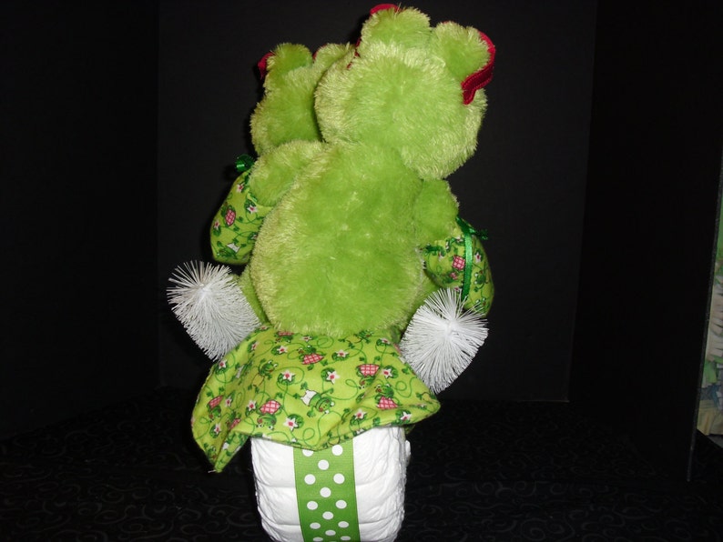 Twin Frogs Motorcycle Diaper Cake
