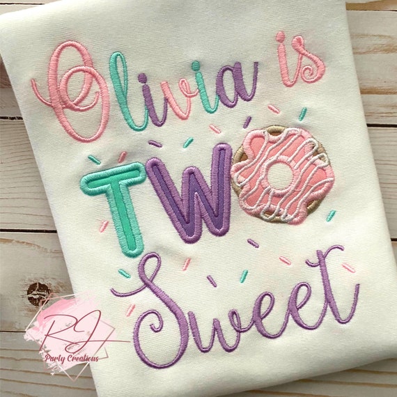 Two Sweet Birthday Shirt/Girl Birthday Shirt/Two Sweet Birthday Shirt/2nd Birthday/Two Sweet/Birthday Girl Shirt/Donut Shirt Il_570xn