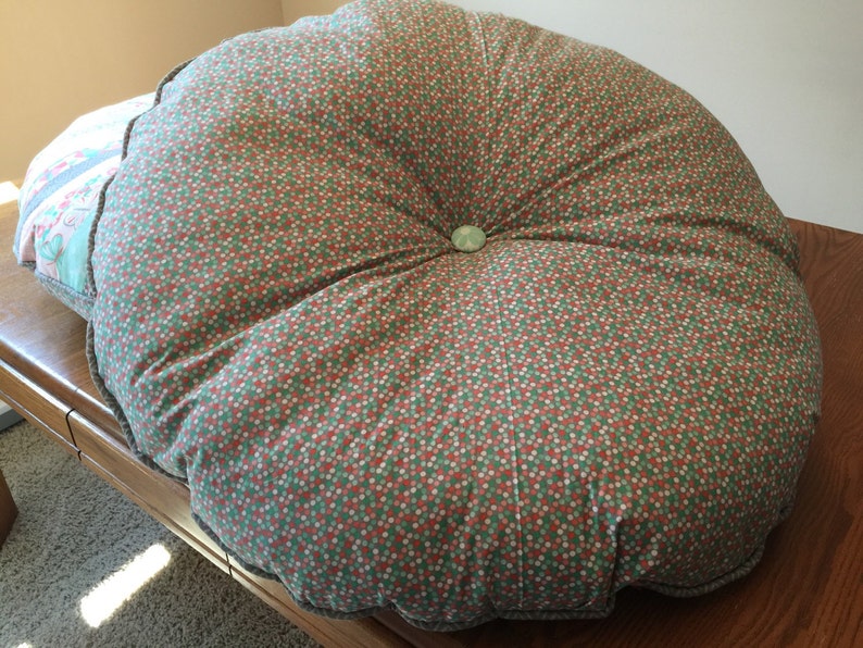 Set of 2 Large Round Floor Pillows Etsy