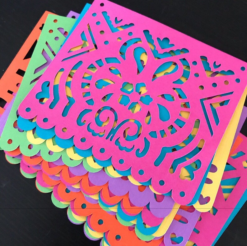PAPEL PICADO SVG Cut File Fiesta Party Banner | Etsy