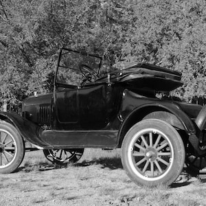 Fine Art Black And White Model T Car Photography Antique Car Print