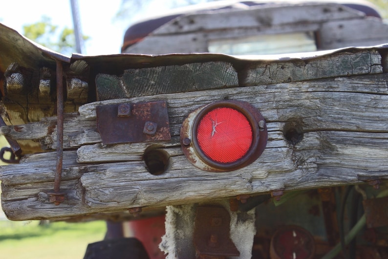 Fine Art Rustic Wooden Truck Bumper Photograph Vintage Truck Bed Print