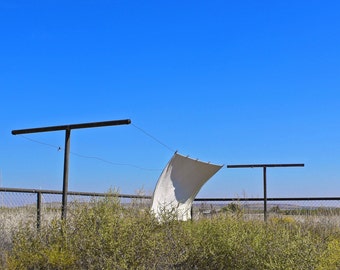 Sheet On Clothesline, colored photograph, wall hanging, fine art, photograph, whimsy photo, photography print, wall art