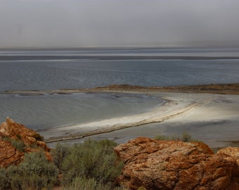 Fine Art Great Salt Lake Sandy Beach Photograph Landscape Photography Beach Side Print